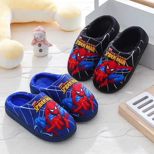 Spider Print Kids Slippers